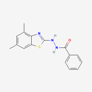 molecular formula C16H15N3OS B2968303 N'-(4,6-dimethyl-1,3-benzothiazol-2-yl)benzohydrazide CAS No. 851980-72-8