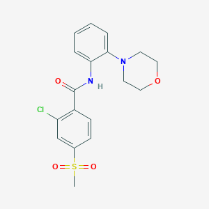 2-chloro-4-(methylsulfonyl)-N-(2-morpholinophenyl)benzenecarboxamide