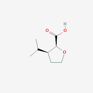 molecular formula C8H14O3 B2968315 (2S,3S)-3-Propan-2-yloxolane-2-carboxylic acid CAS No. 1807941-13-4