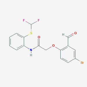 2-(4-bromo-2-formylphenoxy)-N-[2-(difluoromethylsulfanyl)phenyl]acetamide