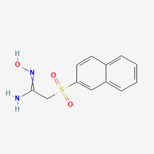 molecular formula C12H12N2O3S B2968325 Ethanimidamide, N-hydroxy-2-(2-naphthalenylsulfonyl)- CAS No. 100143-27-9