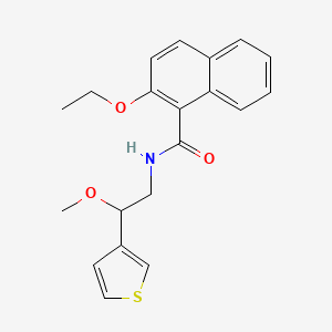 molecular formula C20H21NO3S B2968336 2-ethoxy-N-(2-methoxy-2-(thiophen-3-yl)ethyl)-1-naphthamide CAS No. 1448058-49-8