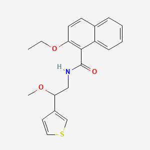 molecular formula C20H21NO3S B2968336 2-乙氧基-N-(2-甲氧基-2-(噻吩-3-基)乙基)-1-萘酰胺 CAS No. 1448058-49-8