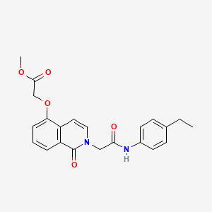 Methyl 2-[2-[2-(4-ethylanilino)-2-oxoethyl]-1-oxoisoquinolin-5-yl]oxyacetate