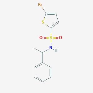 molecular formula C12H12BrNO2S2 B296836 5-bromo-N-(1-phenylethyl)thiophene-2-sulfonamide 