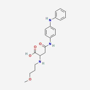molecular formula C20H25N3O4 B2968361 2-((3-Methoxypropyl)amino)-4-oxo-4-((4-(phenylamino)phenyl)amino)butanoic acid CAS No. 1048008-76-9