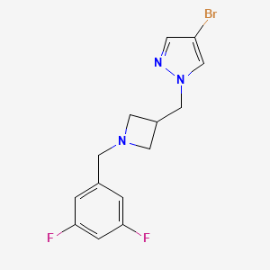 4-bromo-1-({1-[(3,5-difluorophenyl)methyl]azetidin-3-yl}methyl)-1H-pyrazole