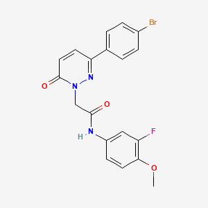 2-(3-(4-bromophenyl)-6-oxopyridazin-1(6H)-yl)-N-(3-fluoro-4-methoxyphenyl)acetamide