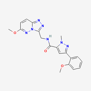 molecular formula C19H19N7O3 B2968369 N-((6-methoxy-[1,2,4]triazolo[4,3-b]pyridazin-3-yl)methyl)-3-(2-methoxyphenyl)-1-methyl-1H-pyrazole-5-carboxamide CAS No. 2034354-18-0