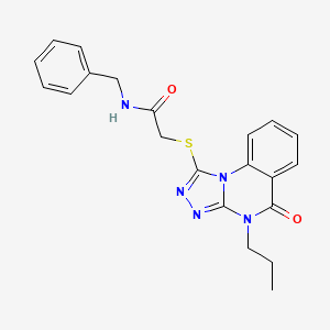 N-benzyl-2-[(5-oxo-4-propyl-[1,2,4]triazolo[4,3-a]quinazolin-1-yl)sulfanyl]acetamide