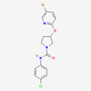 3-((5-bromopyridin-2-yl)oxy)-N-(4-chlorophenyl)pyrrolidine-1-carboxamide