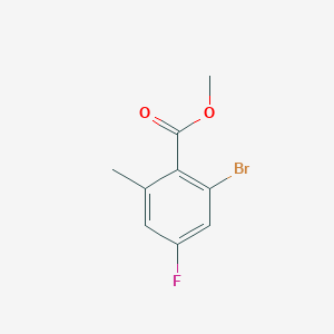 molecular formula C9H8BrFO2 B2968378 2-溴-4-氟-6-甲基苯甲酸甲酯 CAS No. 1262396-04-2