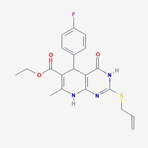 Ethyl 2-(allylthio)-5-(4-fluorophenyl)-7-methyl-4-oxo-3,4,5,8-tetrahydropyrido[2,3-d]pyrimidine-6-carboxylate