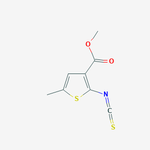 molecular formula C8H7NO2S2 B2968381 Methyl 2-isothiocyanato-5-methylthiophene-3-carboxylate CAS No. 588675-85-8