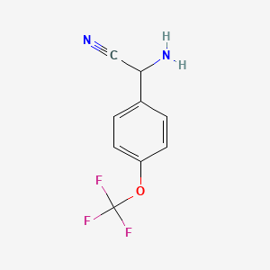 molecular formula C9H7F3N2O B2968389 2-Amino-2-(4-(trifluoromethoxy)phenyl)acetonitrile CAS No. 954582-33-3