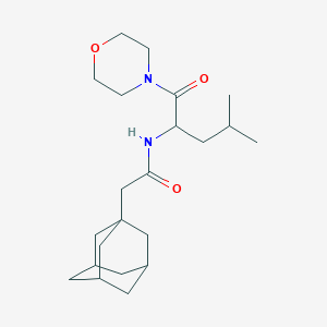 molecular formula C22H36N2O3 B2968394 2-金刚烷基-N-[1-(2-甲基丙基)-2-吗啉-4-基-2-氧代乙基]乙酰胺 CAS No. 1009688-33-8