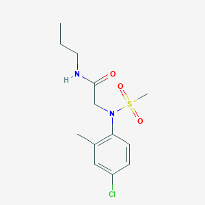 molecular formula C13H19ClN2O3S B296840 2-[4-chloro-2-methyl(methylsulfonyl)anilino]-N-propylacetamide 
