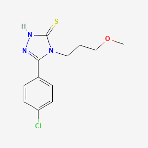 molecular formula C12H14ClN3OS B2968424 5-(4-chlorophenyl)-4-(3-methoxypropyl)-4H-1,2,4-triazole-3-thiol CAS No. 713097-61-1