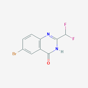 molecular formula C9H5BrF2N2O B2968425 6-Bromo-2-(difluoromethyl)quinazolin-4(3H)-one CAS No. 50419-39-1