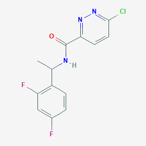 molecular formula C13H10ClF2N3O B2968430 6-chloro-N-[1-(2,4-difluorophenyl)ethyl]pyridazine-3-carboxamide CAS No. 1183917-71-6