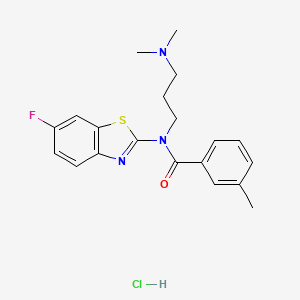 N-(3-(dimethylamino)propyl)-N-(6-fluorobenzo[d]thiazol-2-yl)-3-methylbenzamide hydrochloride