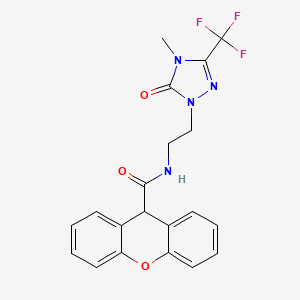 N-(2-(4-methyl-5-oxo-3-(trifluoromethyl)-4,5-dihydro-1H-1,2,4-triazol-1-yl)ethyl)-9H-xanthene-9-carboxamide