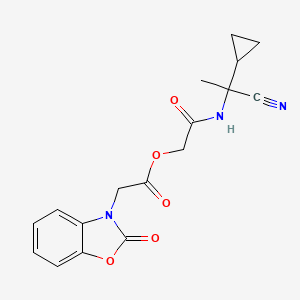 [(1-Cyano-1-cyclopropylethyl)carbamoyl]methyl 2-(2-oxo-2,3-dihydro-1,3-benzoxazol-3-yl)acetate