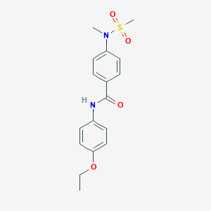 molecular formula C17H20N2O4S B296846 N-(4-ethoxyphenyl)-4-[methyl(methylsulfonyl)amino]benzamide 