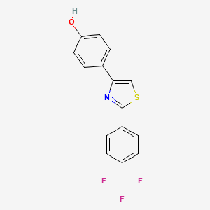 4-(4-Hydroxyphenyl)-2-[4-(trifluoromethyl)phenyl]-thiazole
