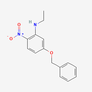 molecular formula C15H16N2O3 B2968465 5-(Benzyloxy)-N-ethyl-2-nitroaniline CAS No. 1266247-03-3