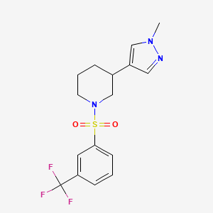 3-(1-methyl-1H-pyrazol-4-yl)-1-[3-(trifluoromethyl)benzenesulfonyl]piperidine