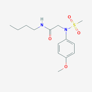 molecular formula C14H22N2O4S B296848 N-butyl-2-[4-methoxy(methylsulfonyl)anilino]acetamide 
