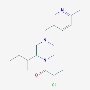 molecular formula C18H28ClN3O B2968503 1-[2-Butan-2-yl-4-[(6-methylpyridin-3-yl)methyl]piperazin-1-yl]-2-chloropropan-1-one CAS No. 2411310-83-1