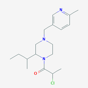 1-[2-(butan-2-yl)-4-[(6-methylpyridin-3-yl)methyl]piperazin-1-yl]-2-chloropropan-1-one