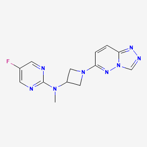 molecular formula C13H13FN8 B2968504 5-氟-N-甲基-N-(1-{[1,2,4]三唑并[4,3-b]哒嗪-6-基}氮杂环丁-3-基)嘧啶-2-胺 CAS No. 2201015-48-5