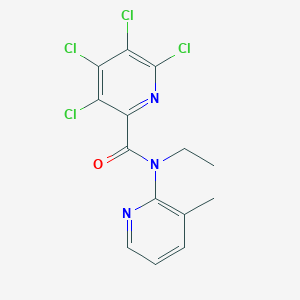 molecular formula C14H11Cl4N3O B2968509 3,4,5,6-tetrachloro-N-ethyl-N-(3-methylpyridin-2-yl)pyridine-2-carboxamide CAS No. 1808702-35-3