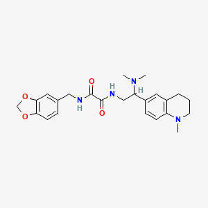 N1-(benzo[d][1,3]dioxol-5-ylmethyl)-N2-(2-(dimethylamino)-2-(1-methyl-1,2,3,4-tetrahydroquinolin-6-yl)ethyl)oxalamide