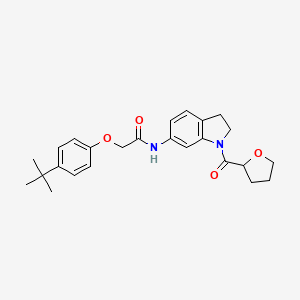 2-(4-(tert-butyl)phenoxy)-N-(1-(tetrahydrofuran-2-carbonyl)indolin-6-yl)acetamide