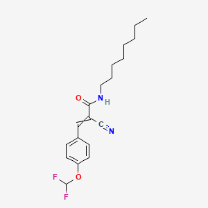 molecular formula C19H24F2N2O2 B2968524 2-氰基-3-[4-(二氟甲氧基)苯基]-N-辛基丙-2-烯酰胺 CAS No. 566138-93-0