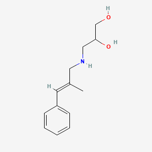 3-[(2-Methyl-3-phenylprop-2-en-1-yl)amino]propane-1,2-diol