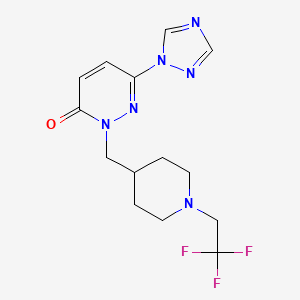 6-(1H-1,2,4-triazol-1-yl)-2-{[1-(2,2,2-trifluoroethyl)piperidin-4-yl]methyl}-2,3-dihydropyridazin-3-one