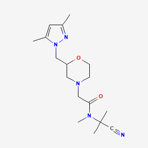 N-(1-cyano-1-methylethyl)-2-{2-[(3,5-dimethyl-1H-pyrazol-1-yl)methyl]morpholin-4-yl}-N-methylacetamide