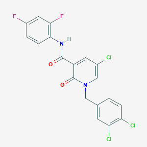 molecular formula C19H11Cl3F2N2O2 B2968549 5-chloro-1-(3,4-dichlorobenzyl)-N-(2,4-difluorophenyl)-2-oxo-1,2-dihydro-3-pyridinecarboxamide CAS No. 339008-86-5