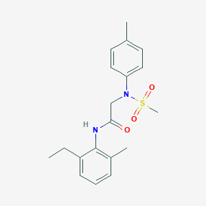 molecular formula C19H24N2O3S B296855 N-(2-ethyl-6-methylphenyl)-2-[4-methyl(methylsulfonyl)anilino]acetamide 