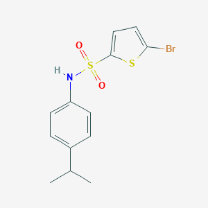 molecular formula C13H14BrNO2S2 B296856 5-bromo-N-(4-isopropylphenyl)-2-thiophenesulfonamide 
