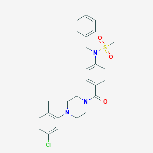molecular formula C26H28ClN3O3S B296857 N-benzyl-N-(4-{[4-(5-chloro-2-methylphenyl)-1-piperazinyl]carbonyl}phenyl)methanesulfonamide 