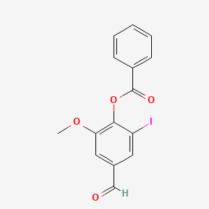 molecular formula C15H11IO4 B2968579 4-Formyl-2-iodo-6-methoxyphenyl benzoate CAS No. 443663-22-7