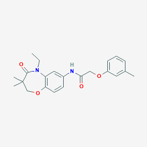 N-(5-ethyl-3,3-dimethyl-4-oxo-2,3,4,5-tetrahydrobenzo[b][1,4]oxazepin-7-yl)-2-(m-tolyloxy)acetamide