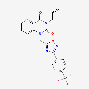 3-allyl-1-((3-(4-(trifluoromethyl)phenyl)-1,2,4-oxadiazol-5-yl)methyl)quinazoline-2,4(1H,3H)-dione