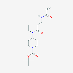 B2968602 Tert-butyl 4-[ethyl-[3-(prop-2-enoylamino)propanoyl]amino]piperidine-1-carboxylate CAS No. 2361765-17-3